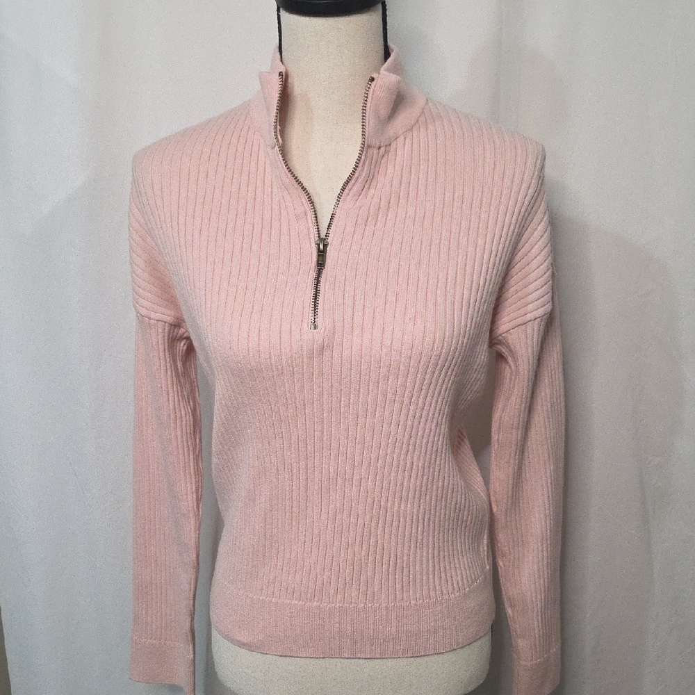 Sanctuary Light Pink Half-Zip Sweater